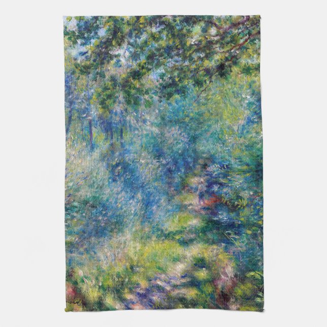 Pierre-Auguste Renoir - Path in the Forest Tea Towel (Vertical)