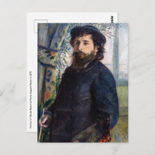 Pierre Auguste Renoir - Portrait of Claude Monet Postcard