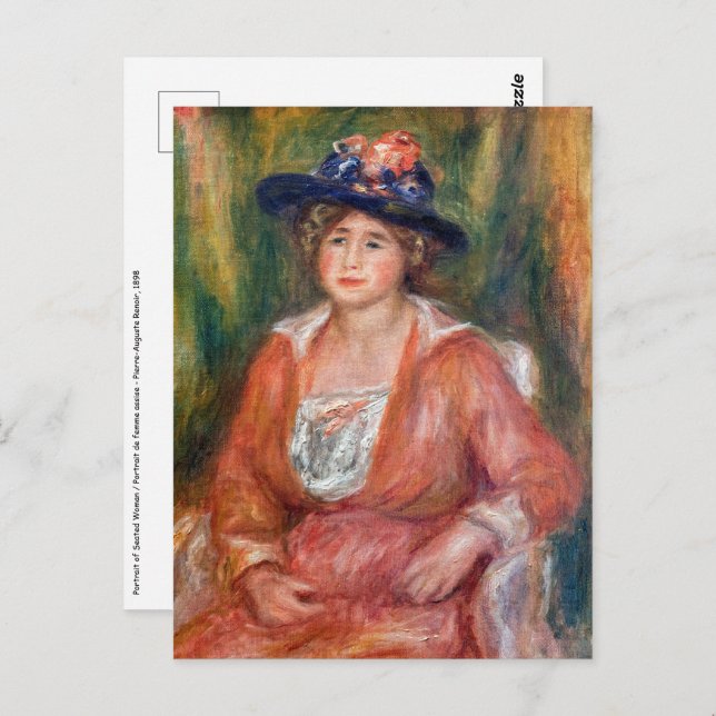 Pierre-Auguste Renoir - Portrait of Seated Woman Postcard (Front/Back)