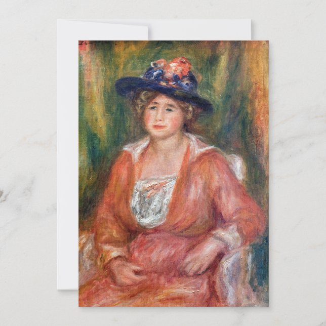 Pierre-Auguste Renoir - Portrait of Seated Woman Thank You Card (Front)
