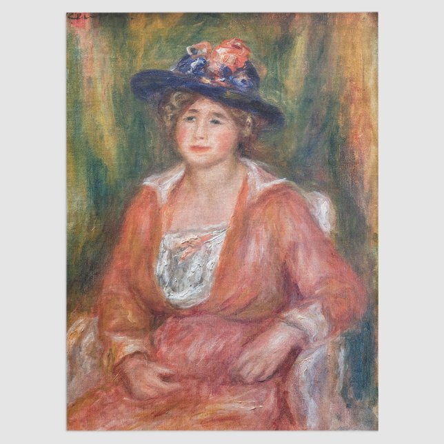 Pierre-Auguste Renoir - Portrait of Seated Woman Tissue Paper (Creator Uploaded)