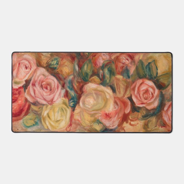 Pierre-Auguste Renoir - Roses Desk Mat (Front)