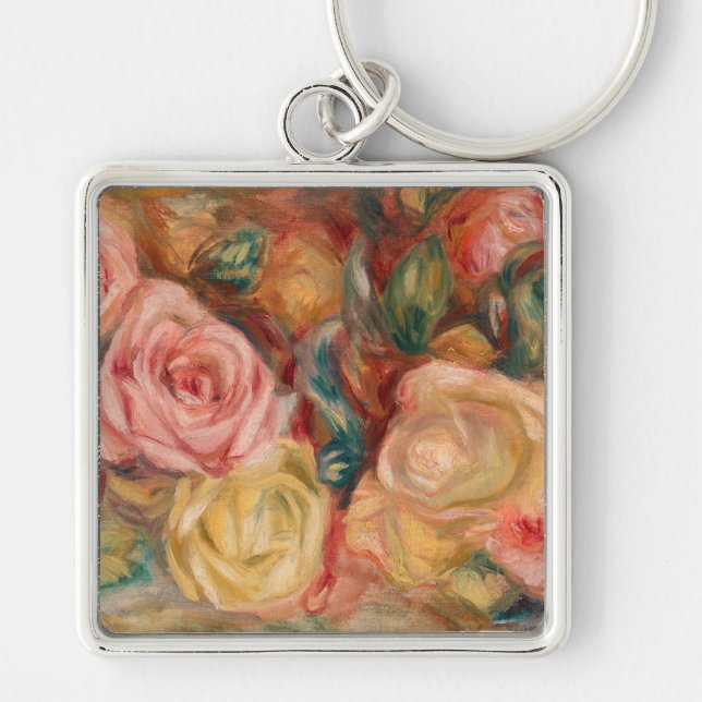 Pierre-Auguste Renoir - Roses Key Ring (Front)
