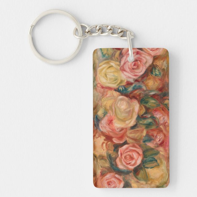 Pierre-Auguste Renoir - Roses Key Ring (Front)