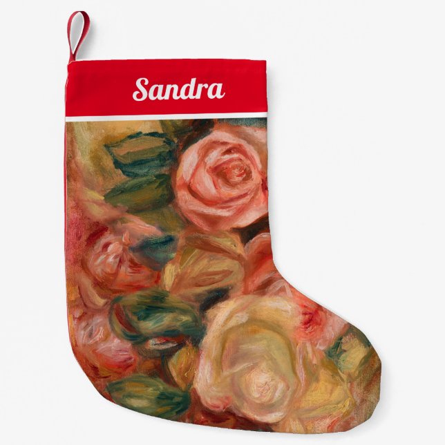 Pierre-Auguste Renoir - Roses Small Christmas Stocking (Front)