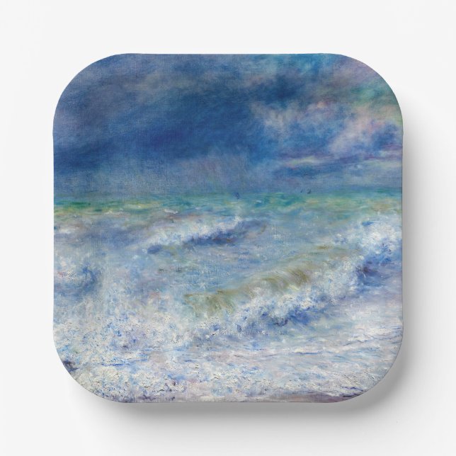 Pierre-Auguste Renoir - Seascape Paper Plate (Front)