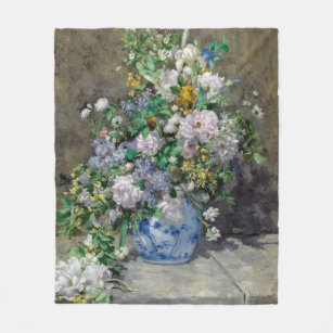 Pierre-Auguste Renoir - Spring Bouquet Fleece Blanket