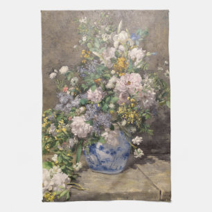 Pierre-Auguste Renoir Spring Bouquet     Tea Towel