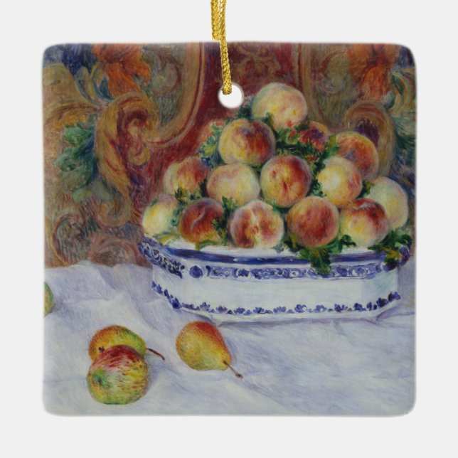 Pierre Auguste Renoir | Still Life with Peaches Ceramic Ornament (Front)