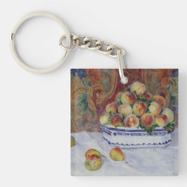 Pierre Auguste Renoir | Still Life with Peaches Key Ring (Front)