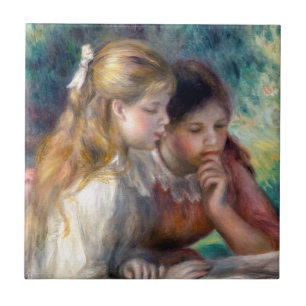 Pierre-Auguste Renoir - The Reading Ceramic Tile