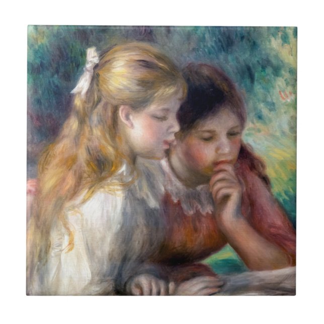 Pierre-Auguste Renoir - The Reading Ceramic Tile (Front)