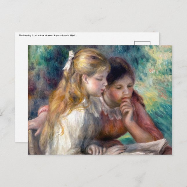 Pierre-Auguste Renoir - The Reading Postcard (Front/Back)