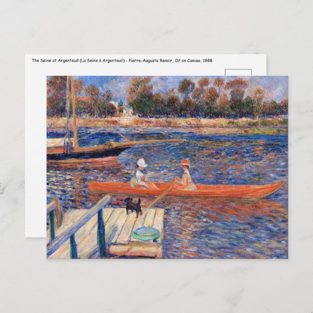 Pierre-Auguste Renoir - The Seine at Argenteuil Postcard (Front/Back)