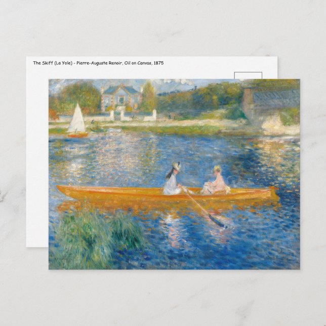 Pierre-Auguste Renoir - The Skiff Postcard (Front/Back)