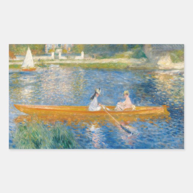 Pierre-Auguste Renoir - The Skiff Rectangular Sticker (Front)