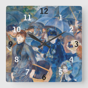 Pierre-Auguste Renoir - The Umbrellas Square Wall Clock