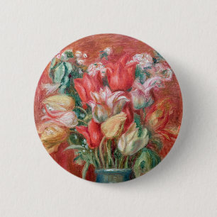 Pierre-Auguste Renoir - Tulip Bouquet 6 Cm Round Badge