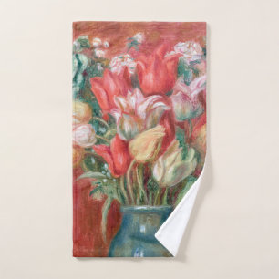 Pierre-Auguste Renoir - Tulip Bouquet Bath Towel Set