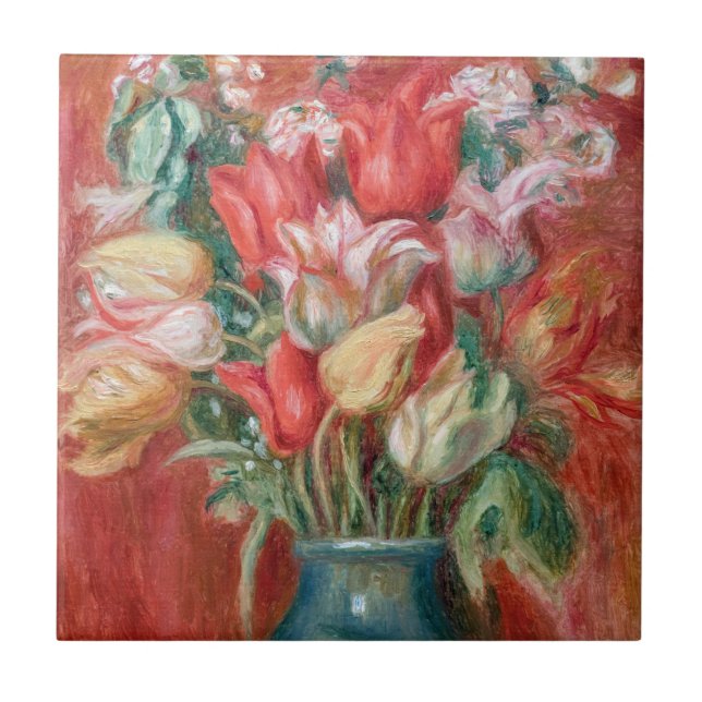 Pierre-Auguste Renoir - Tulip Bouquet Ceramic Tile (Front)