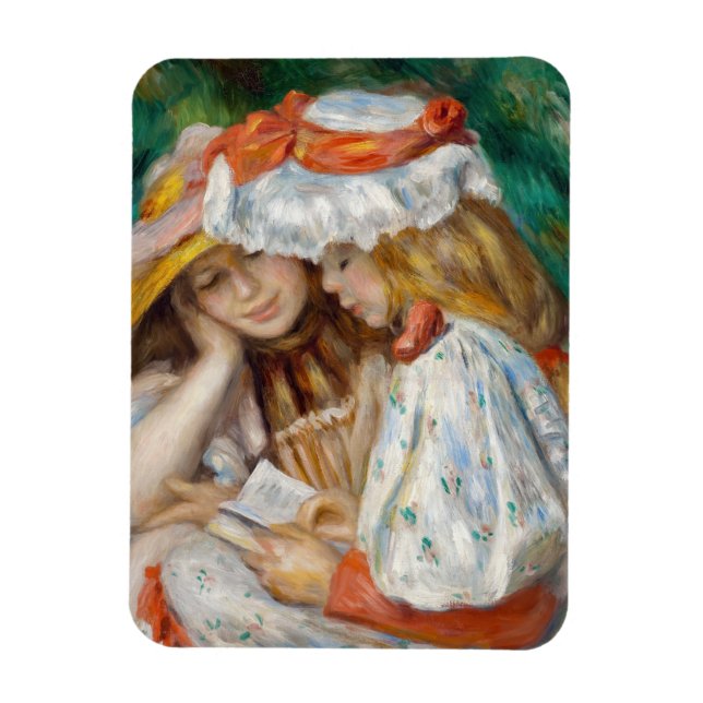 Pierre-Auguste Renoir - Two Girls Reading Magnet (Vertical)