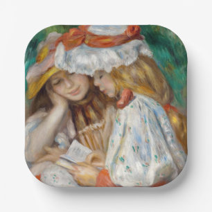 Pierre-Auguste Renoir - Two Girls Reading Paper Plate