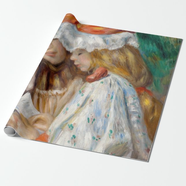 Pierre-Auguste Renoir - Two Girls Reading Wrapping Paper (Unrolled)