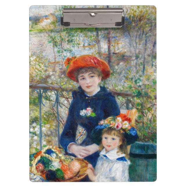 Pierre-Auguste Renoir - Two sisters on the Terrace Clipboard (Front)