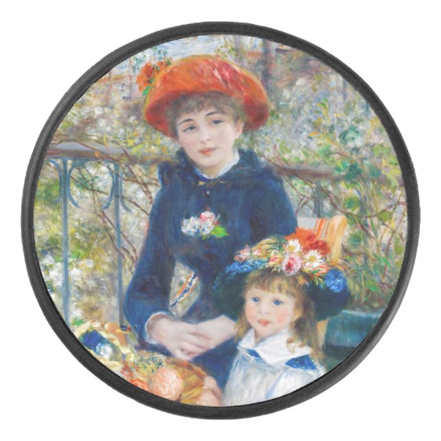 Pierre-Auguste Renoir - Two sisters on the Terrace Hockey Puck (Front)