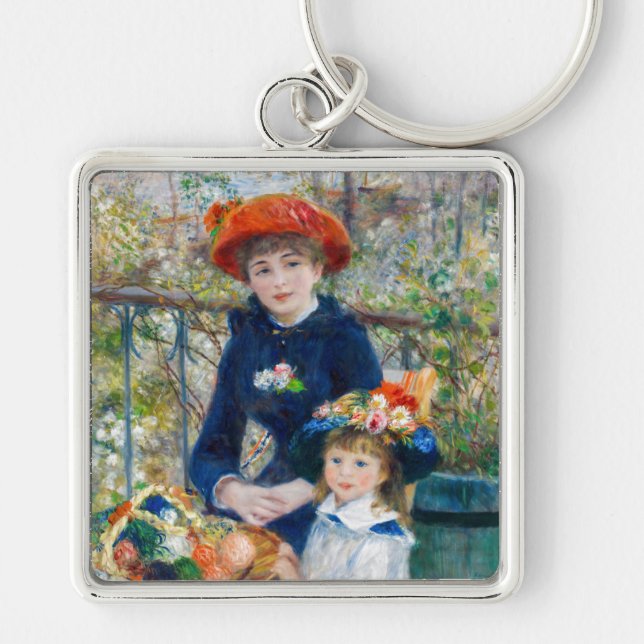 Pierre-Auguste Renoir - Two sisters on the Terrace Key Ring (Front)