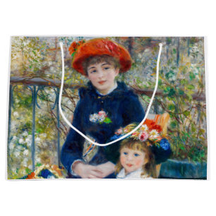 Pierre-Auguste Renoir - Two sisters on the Terrace Large Gift Bag