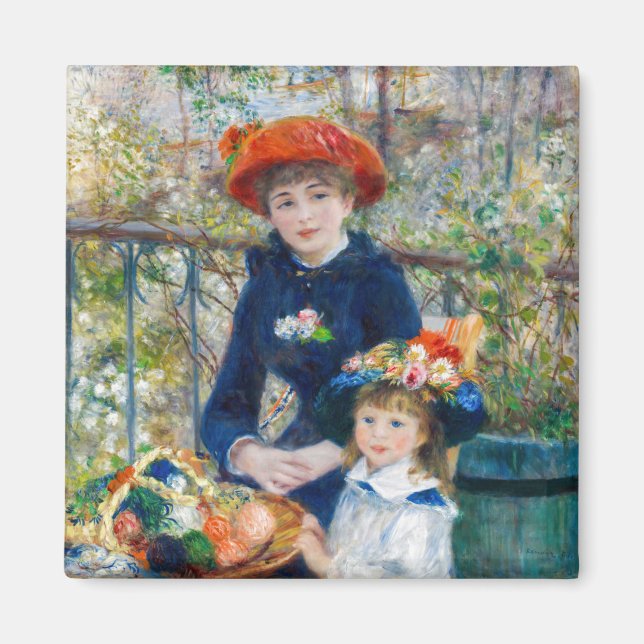 Pierre-Auguste Renoir - Two sisters on the Terrace Magnet (Front)