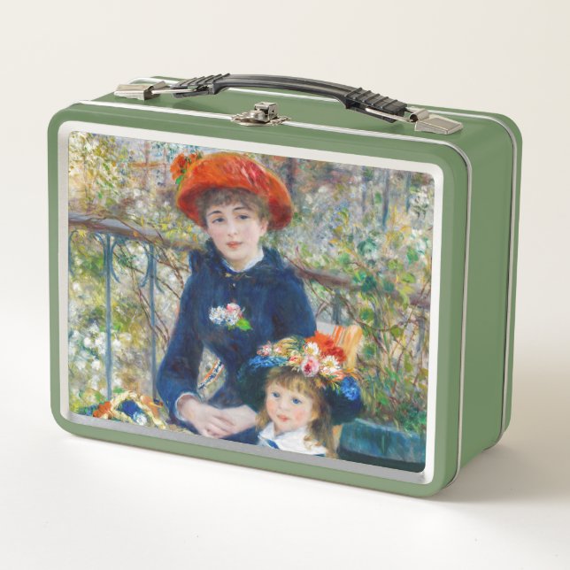 Pierre-Auguste Renoir - Two sisters on the Terrace Metal Lunch Box (Front)