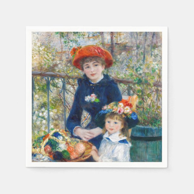 Pierre-Auguste Renoir - Two sisters on the Terrace Napkin (Front)