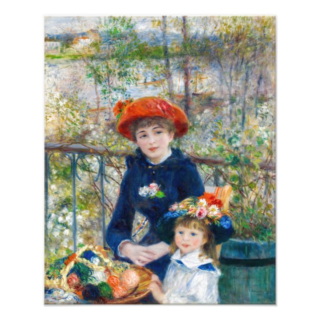 Pierre-Auguste Renoir - Two sisters on the Terrace Photo Print (Front)