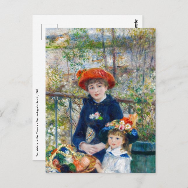 Pierre-Auguste Renoir - Two sisters on the Terrace Postcard (Front/Back)