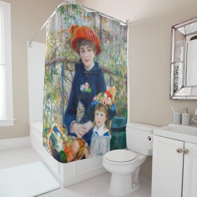 Pierre-Auguste Renoir - Two sisters on the Terrace Shower Curtain (In Situ)