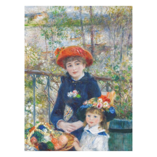 Pierre-Auguste Renoir - Two sisters on the Terrace Tablecloth (Front)