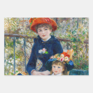 Pierre-Auguste Renoir - Two sisters on the Terrace Wrapping Paper Sheet