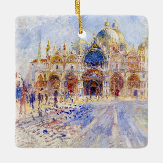 Pierre-Auguste Renoir - Venice, Piazza San Marco Ceramic Ornament (Front)