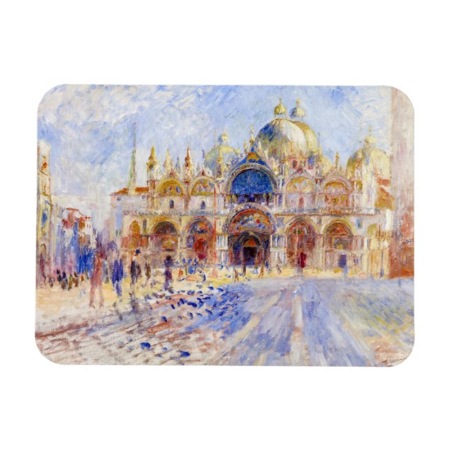 Pierre-Auguste Renoir - Venice, Piazza San Marco Magnet (Horizontal)