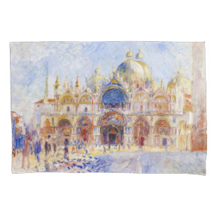 Pierre-Auguste Renoir - Venice, Piazza San Marco Pillowcase