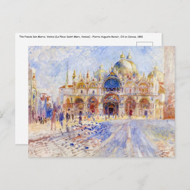 Pierre-Auguste Renoir - Venice, Piazza San Marco Postcard (Front/Back)
