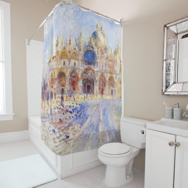 Pierre-Auguste Renoir - Venice, Piazza San Marco Shower Curtain (In Situ)