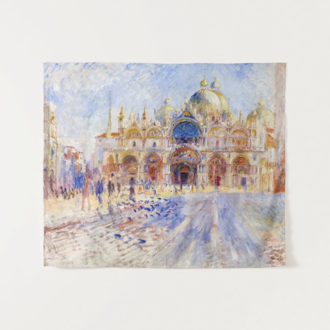 Pierre-Auguste Renoir - Venice, Piazza San Marco Tapestry (Front (Horizontal))