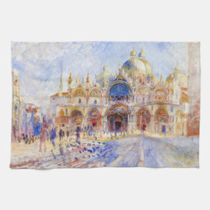 Pierre-Auguste Renoir - Venice, Piazza San Marco Tea Towel