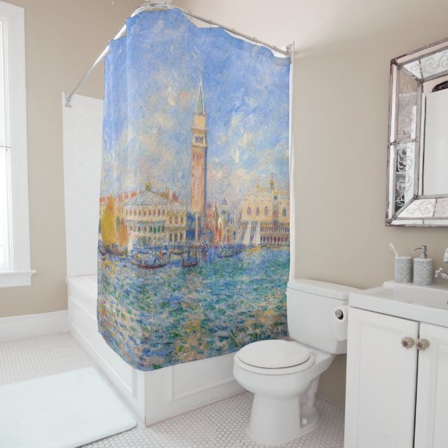 Pierre-Auguste Renoir - Venice, the Doge's Palace Shower Curtain (In Situ)