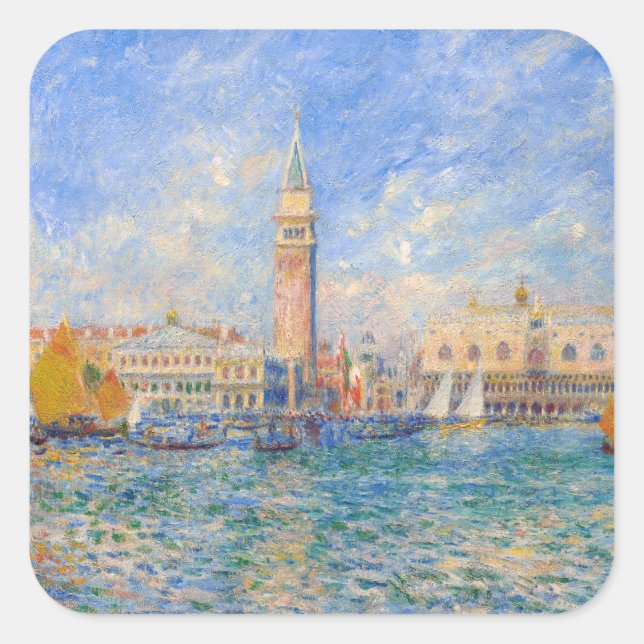 Pierre-Auguste Renoir - Venice, the Doge's Palace Square Sticker (Front)