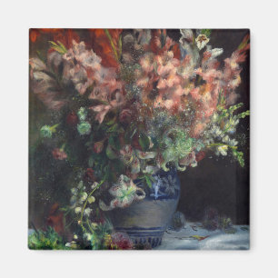 Pierre-Auguste Renoir Vintage Gladioli in a Vase Magnet