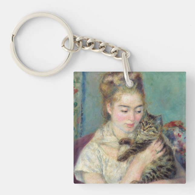 Pierre-Auguste Renoir - Woman with a Cat Key Ring (Front)